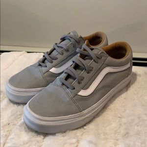 Vans Unisex Old Skool Premium Leather Slate Shoe